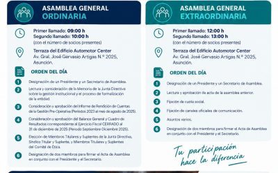 Invitación a Asambleas Generales Ordinaria y Extraordinaria